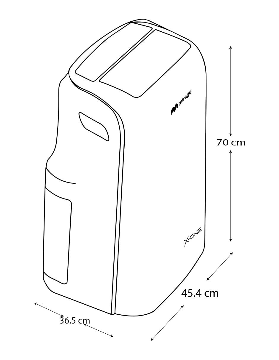 Aire acondicionado portatil X-One frío 1200 BTU MAPS1211C 110 V 4
