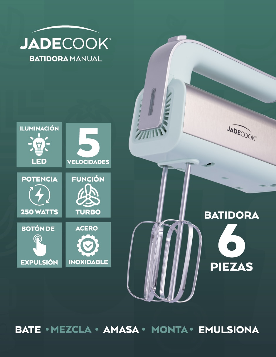 Batidora Jade Cook 5 velocidades + 1 turbo JADE BATIDORA MANUAL