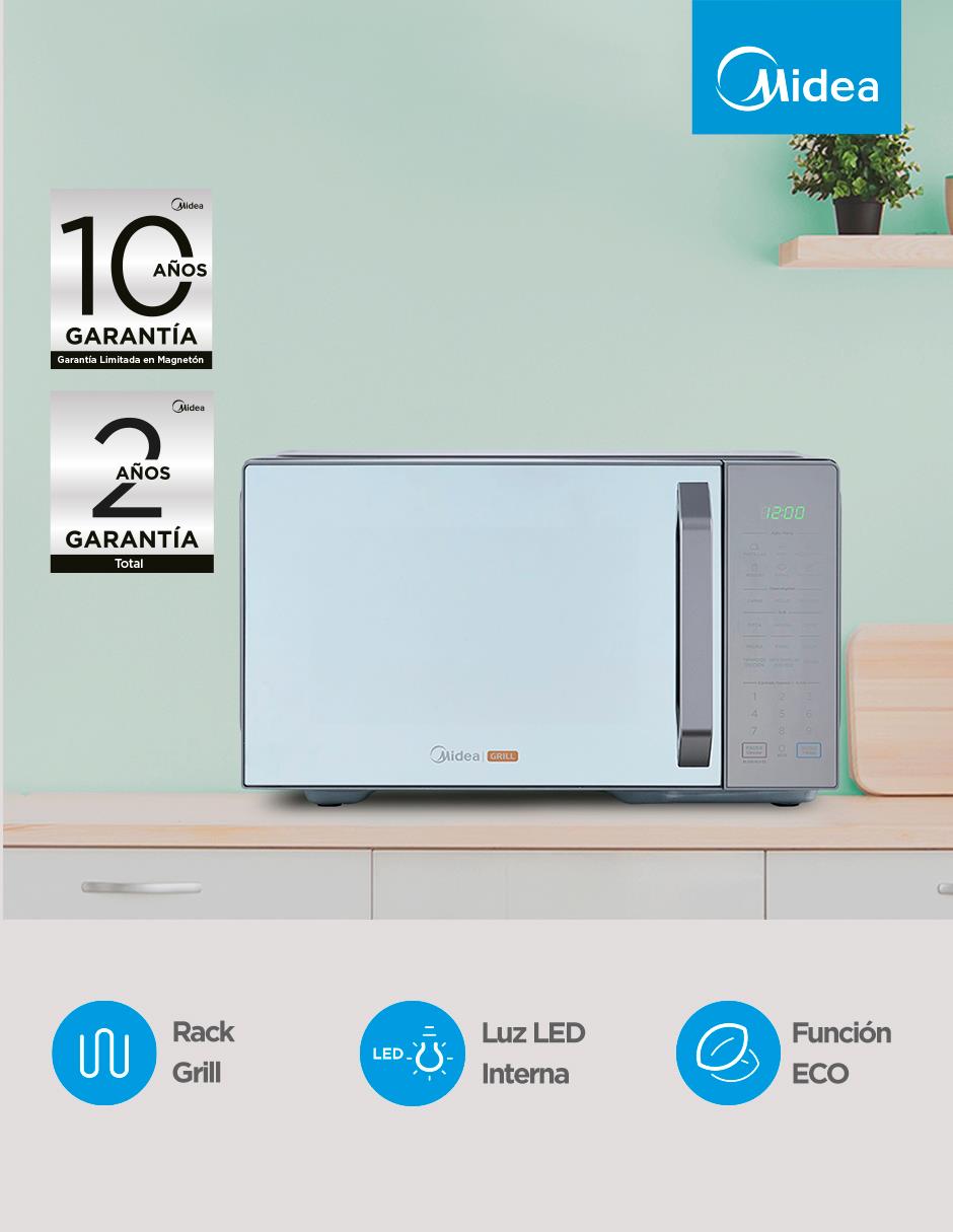 Horno de microondas convencional Midea modelo MMDX11S2MG de 1.1 pies cúbicos
