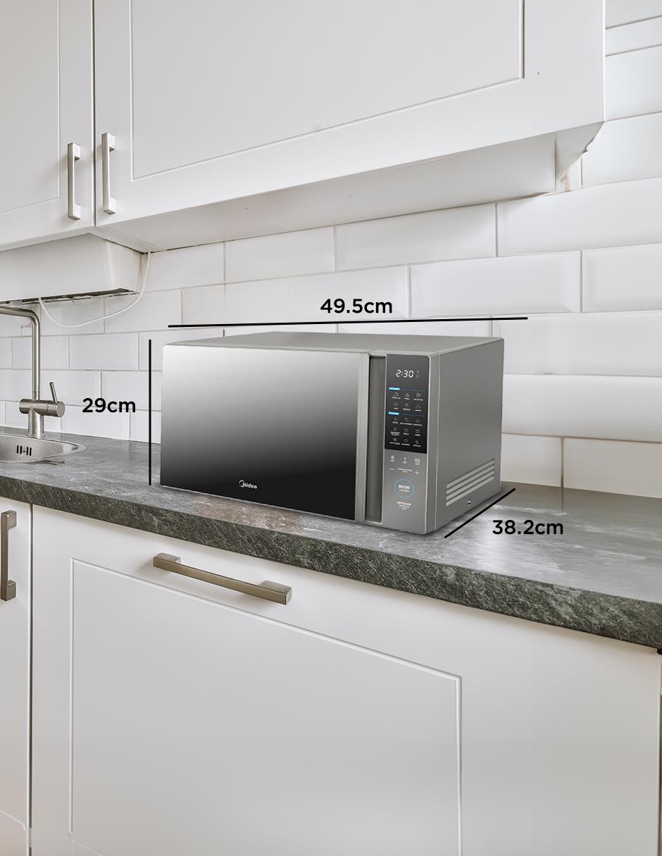 Horno de microondas convencional Midea modelo MMDT11S2MG de 1.1 pies cúbicos
