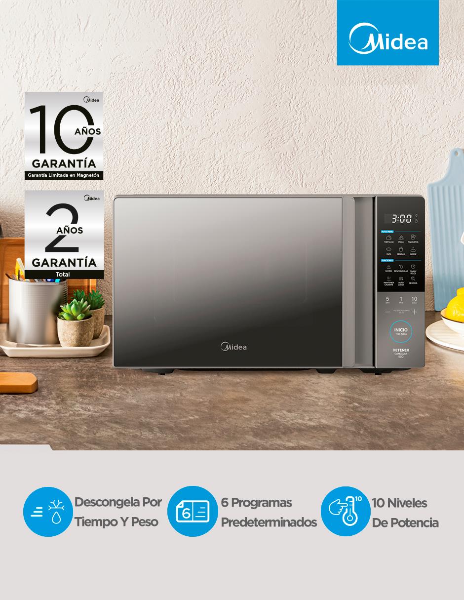 Horno de microondas convencional Midea modelo MMDT11S2MG de 1.1 pies cúbicos