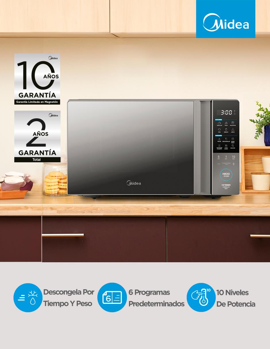 Horno de microondas convencional Midea modelo MMDT07S2MG de 0.7 pies cúbicos