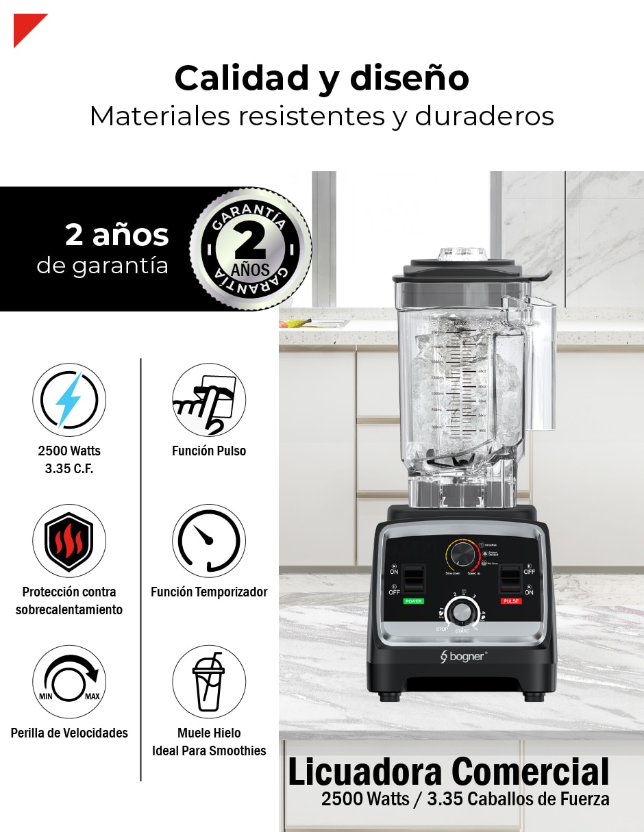 Licuadora accesorios bsb07n 16 velocidades