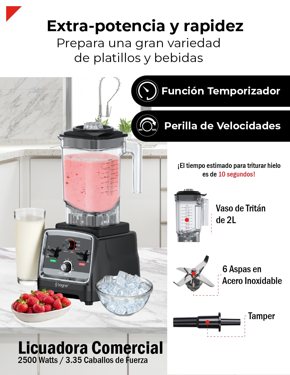 Licuadora accesorios bsb07n 16 velocidades