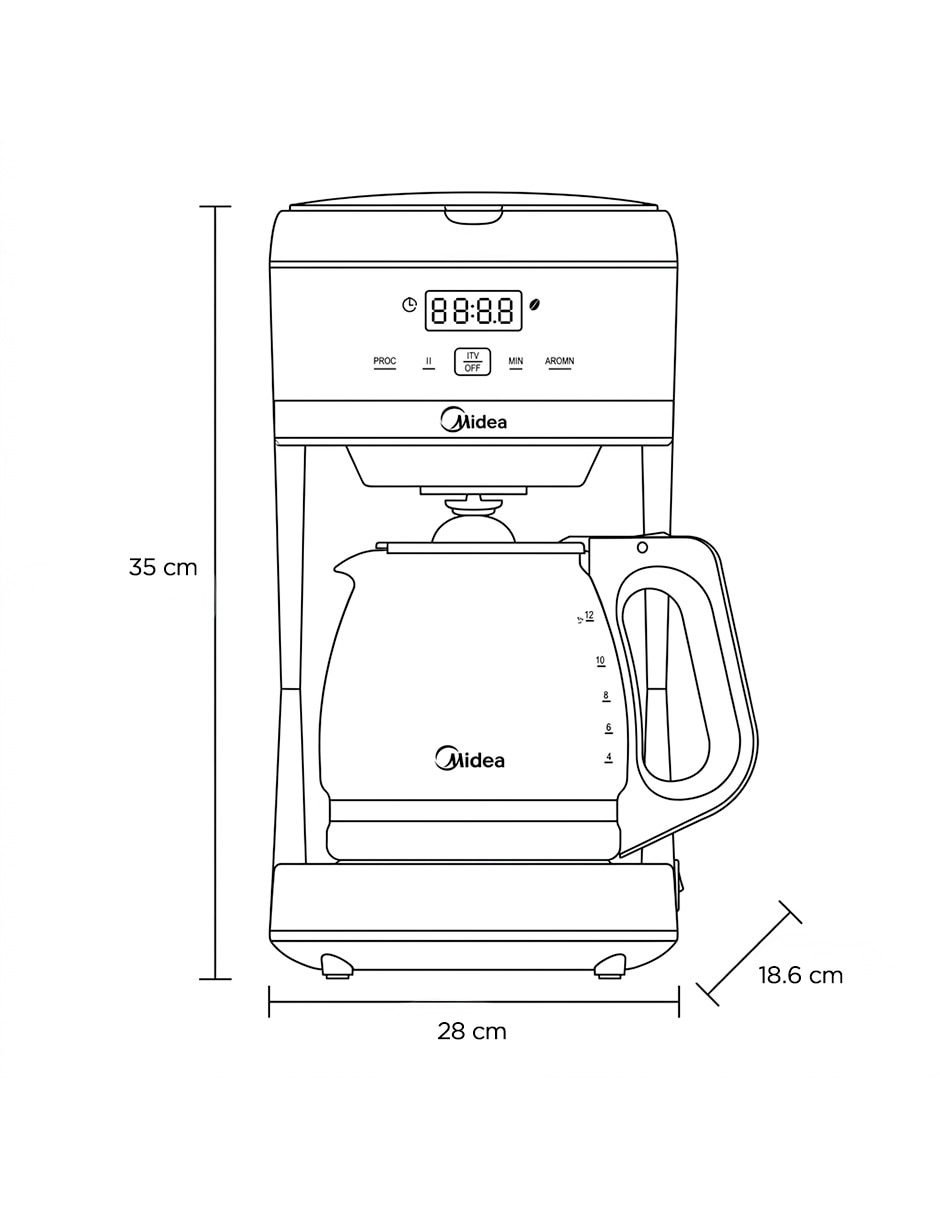 Cafetera de goteo smart brew mcd12rwck 7